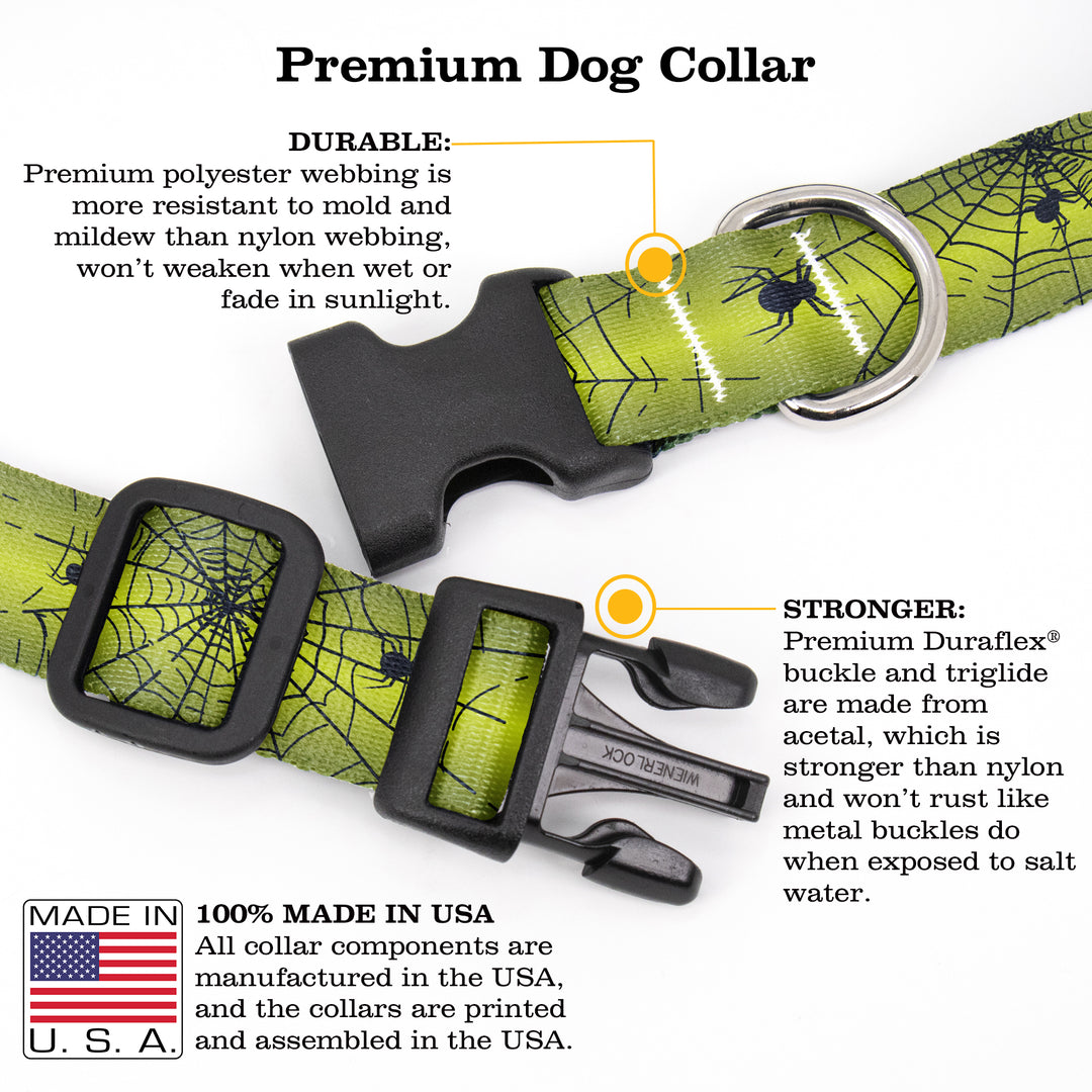 Spider Web Dog Collar - Made in USA