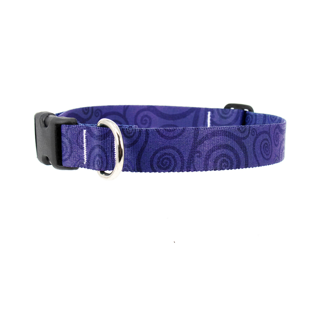 Swirls Amethyst Dog Collar - Made in USA