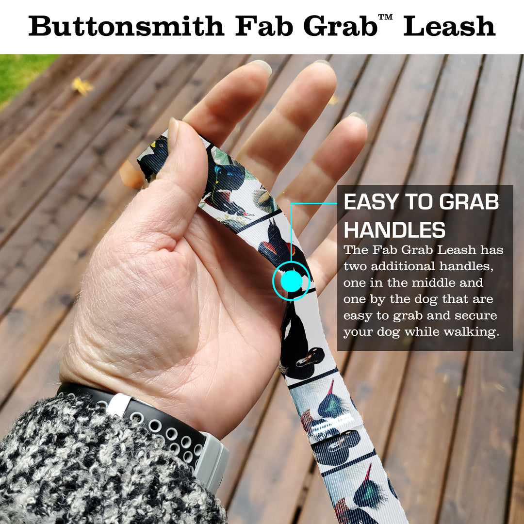 Audubon Ducks Fab Grabáµ€á´¹ Leash - Made in USA - 3 Handles - Heavy Duty Quick Clasp - Buttonsmith Inc.