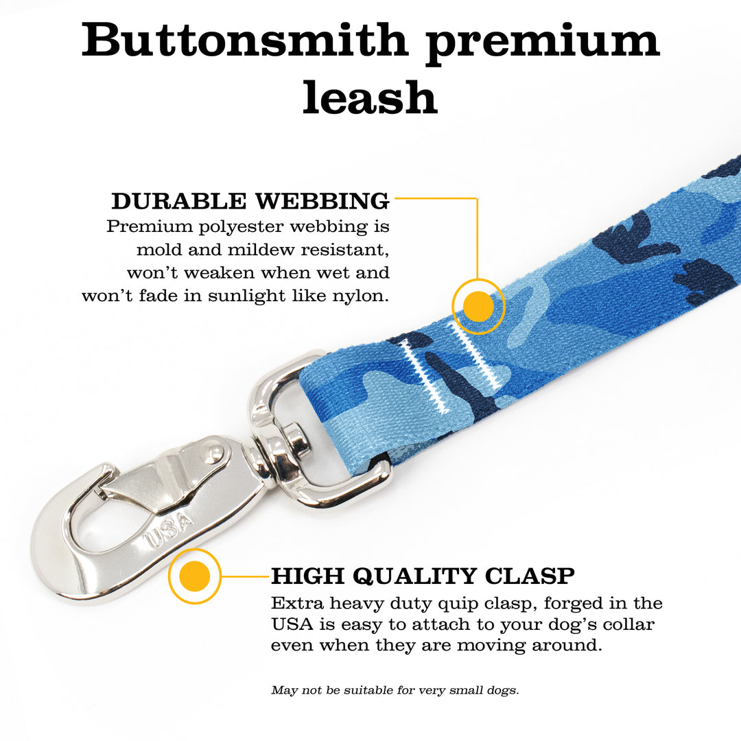 Blue Camo Fab Grab Leash - Made in USA