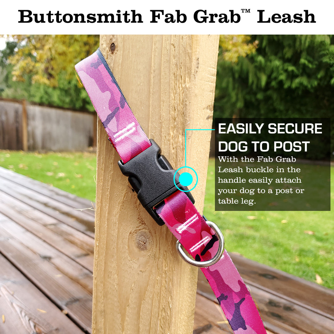 Pink Camo Fab Grab Leash - Made in USA