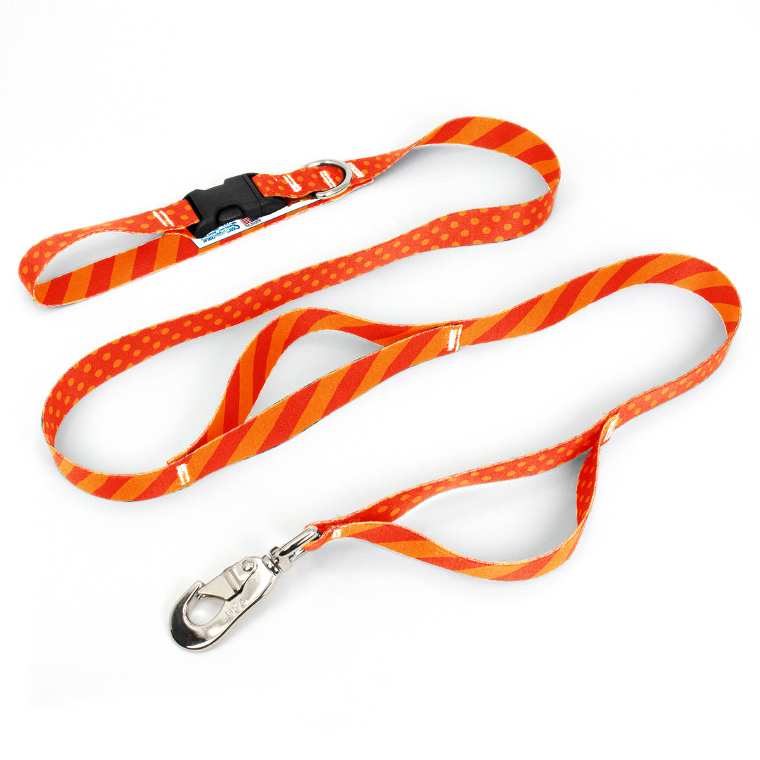 Orange Dots Fab Grab Leash - Made in USA