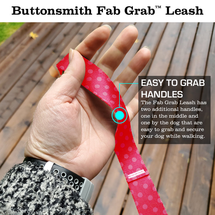 Pink Dots Fab Grab Leash - Made in USA