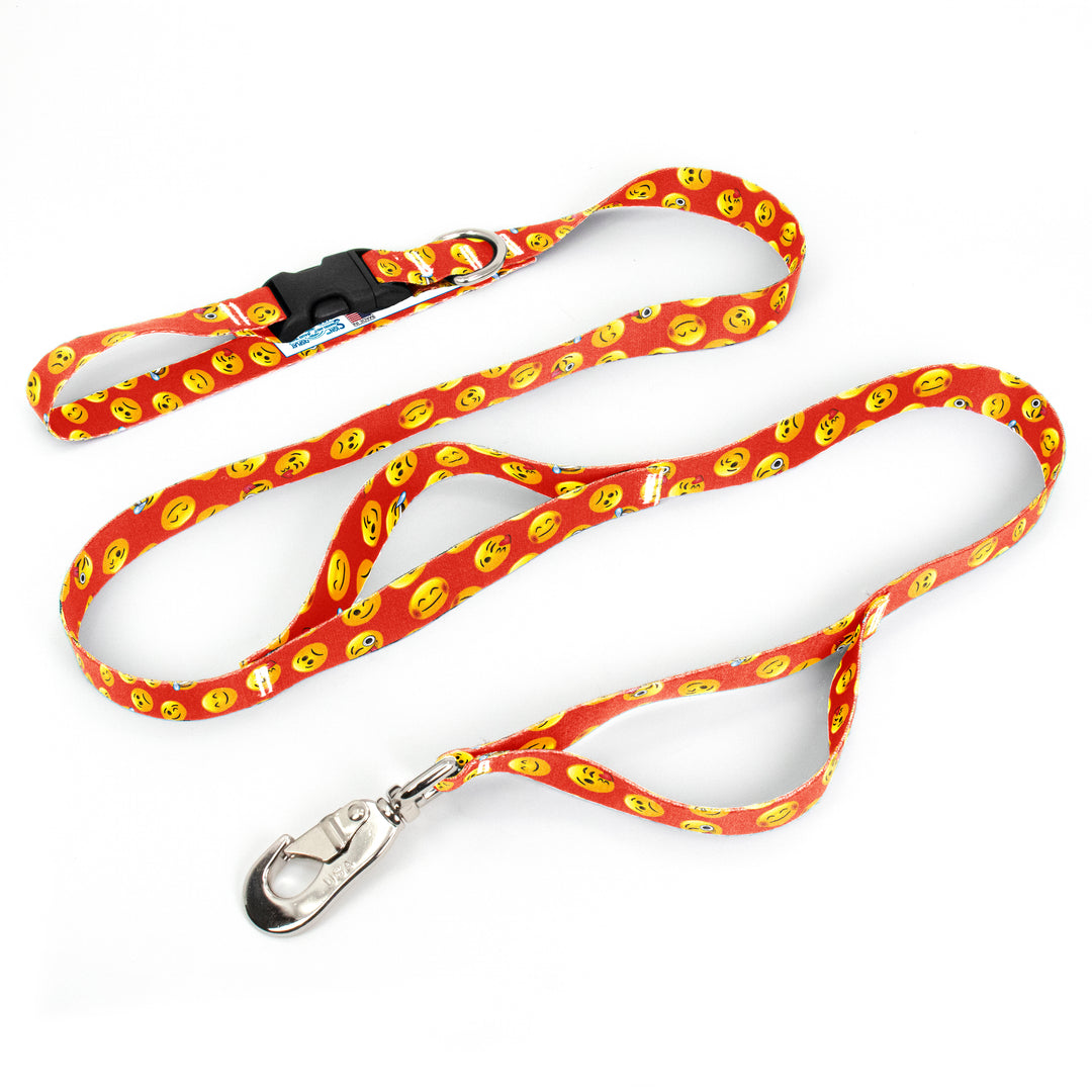 Orange Emoji Fab Grab Leash - Made in USA