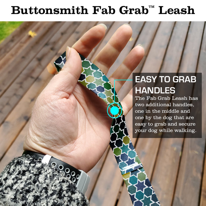 Geometric Stars Fab Grab Leash - Made in USA