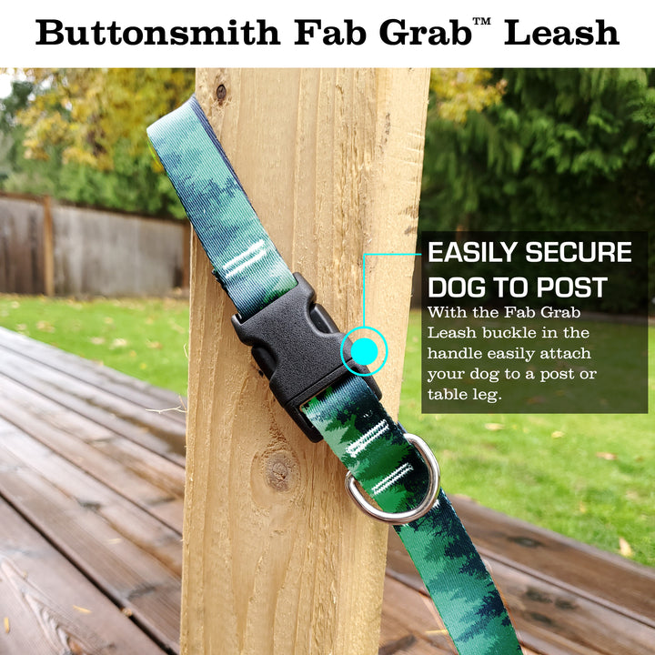 Green Trees Fab Grab Leash - Made in USA