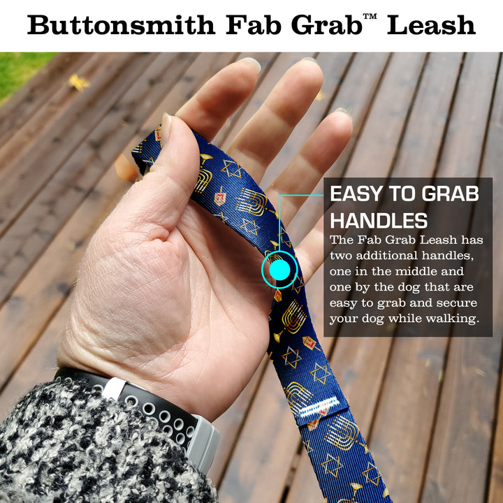 Hanukkah Fab Grab Leash - Made in USA