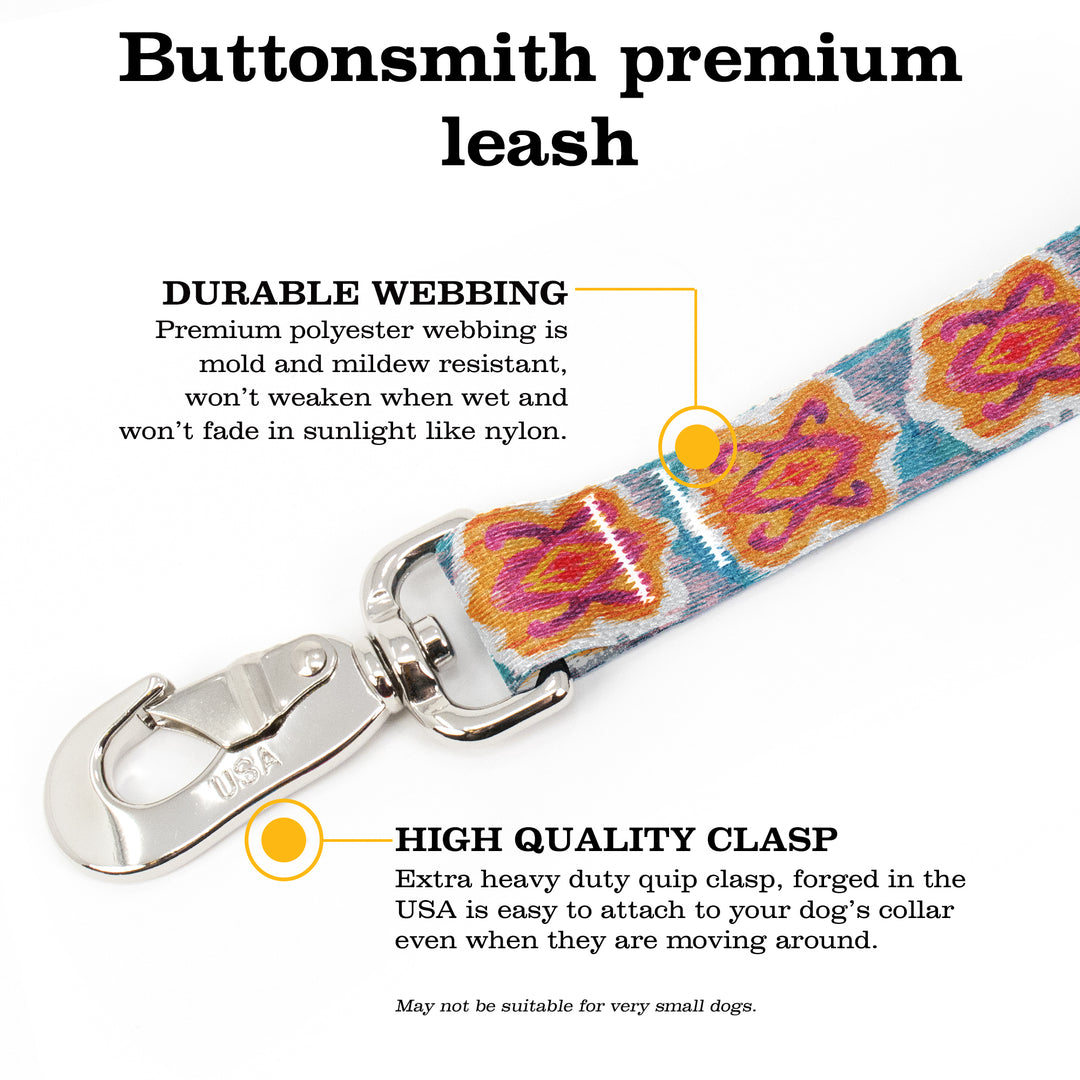 Ikat Blossom Fab Grab Leash - Made in USA