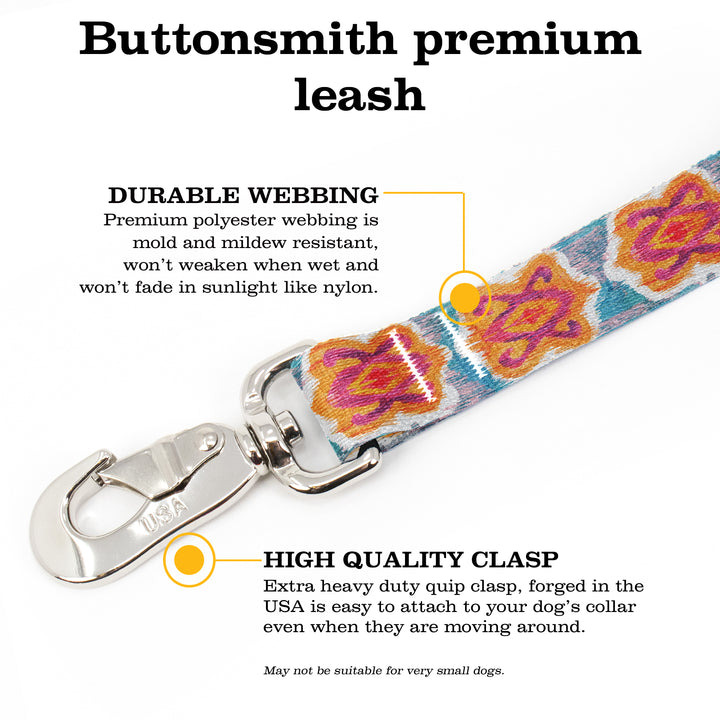 Ikat Blossom Fab Grab Leash - Made in USA