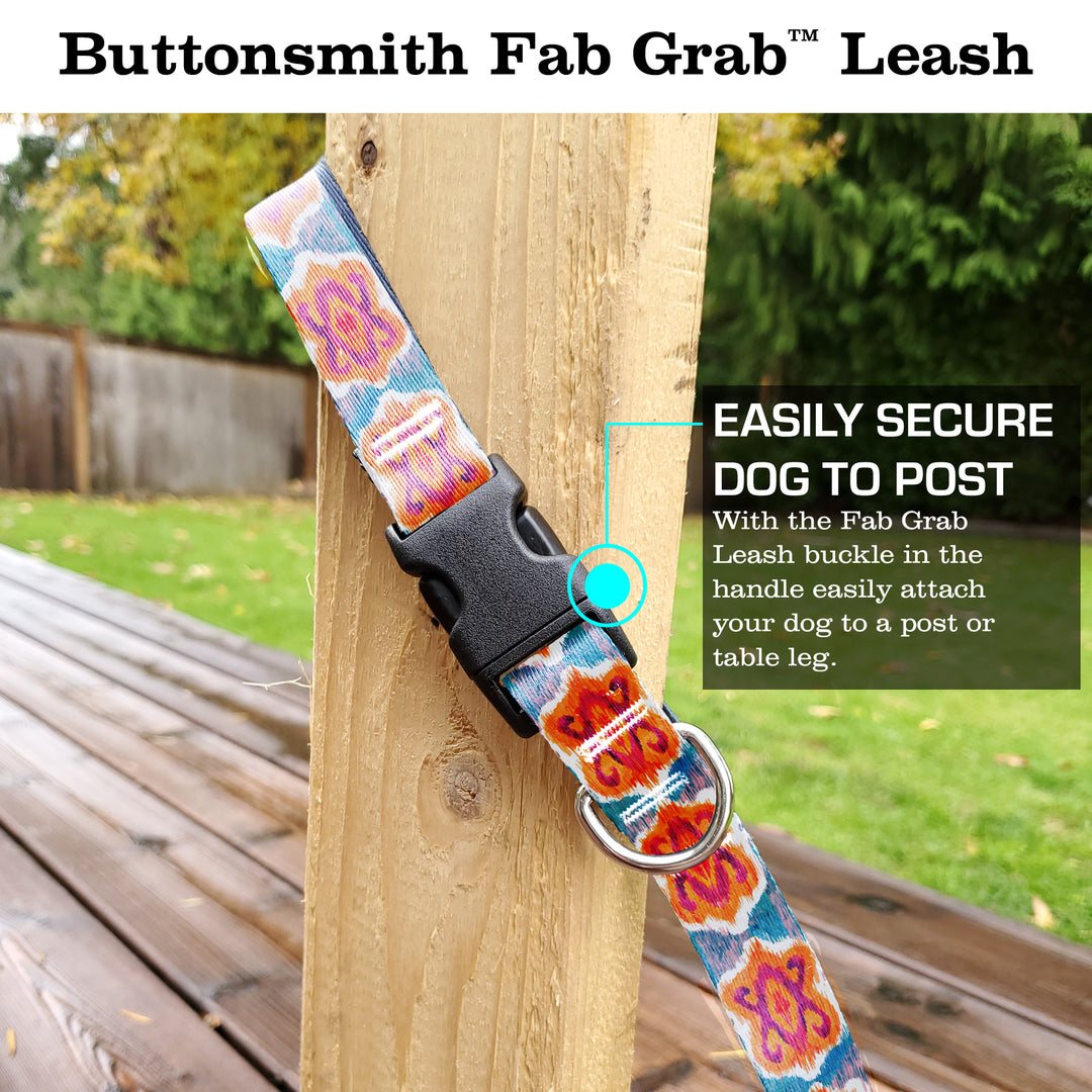 Ikat Blossom Fab Grab Leash - Made in USA