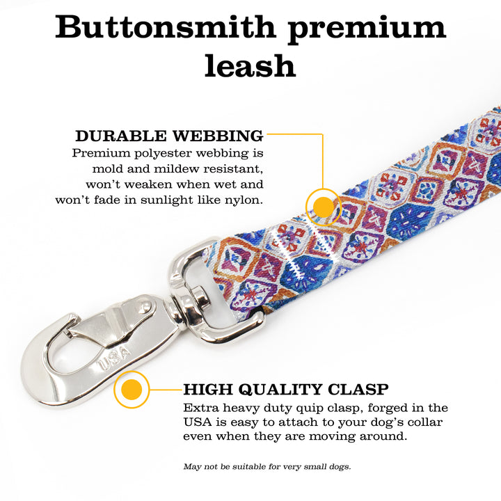 Ikat Mosaic Fab Grab Leash - Made in USA