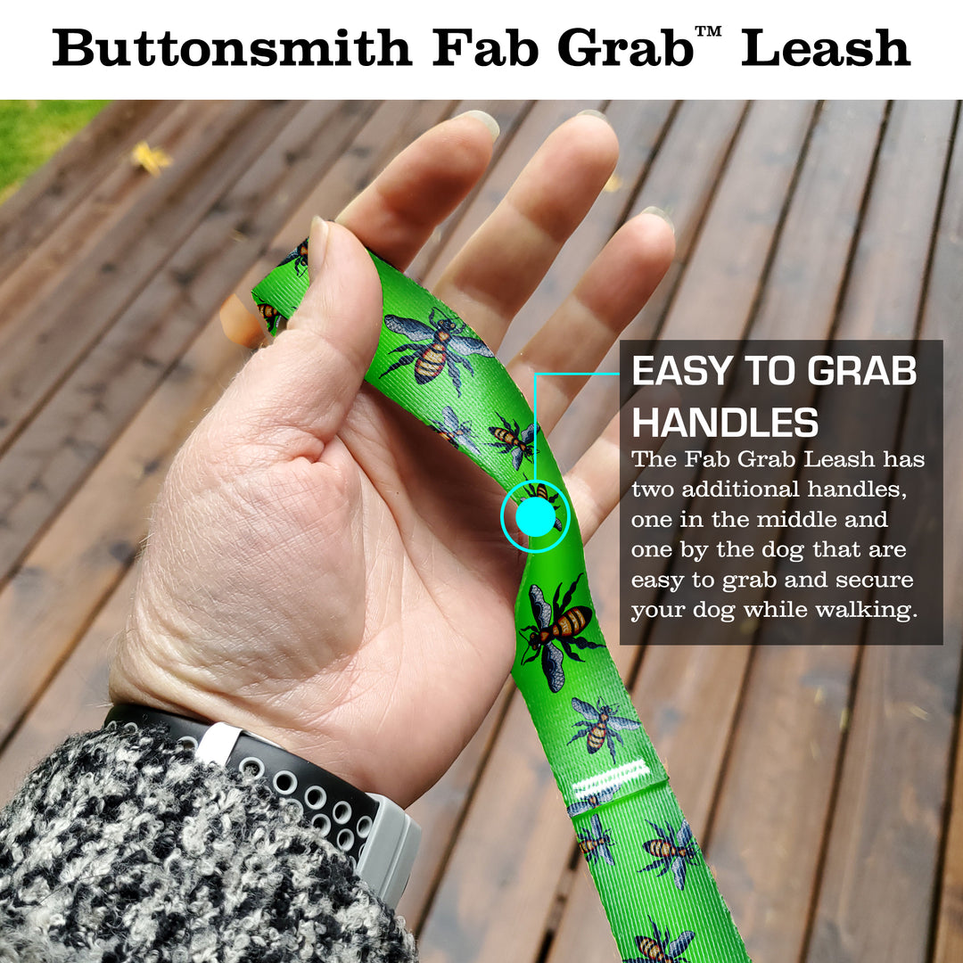 Rebecca McGovern Bees Fab Grab Leash - Made in USA