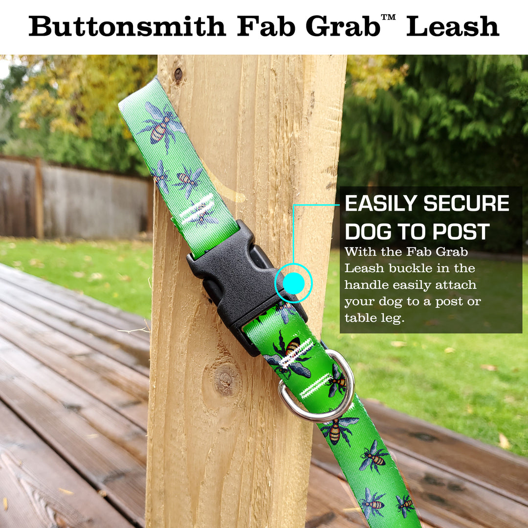 Rebecca McGovern Bees Fab Grab Leash - Made in USA