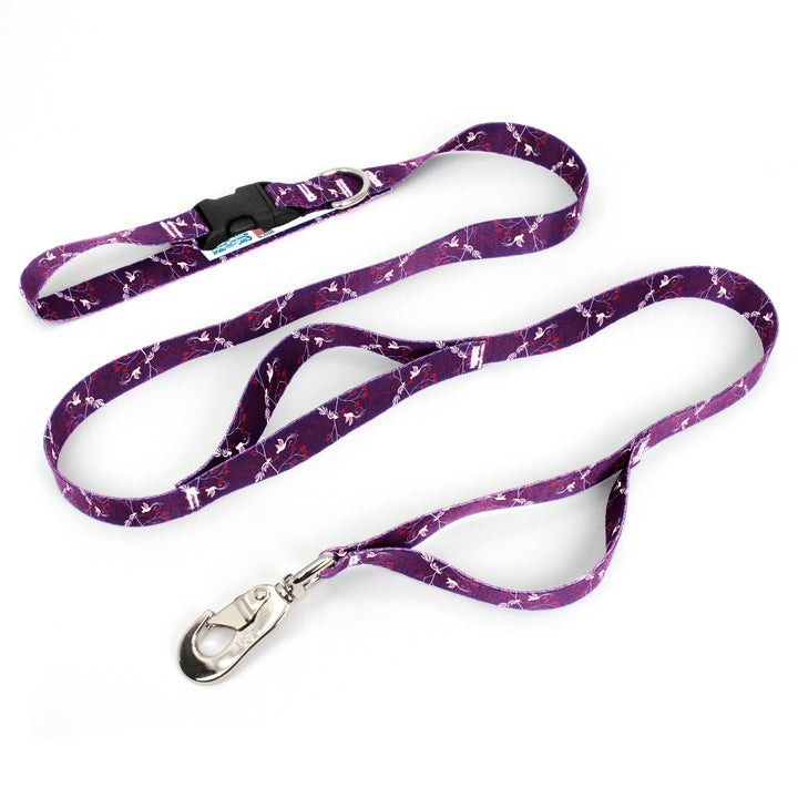 Love Birds Purple Fab Grab Leash - Made in USA