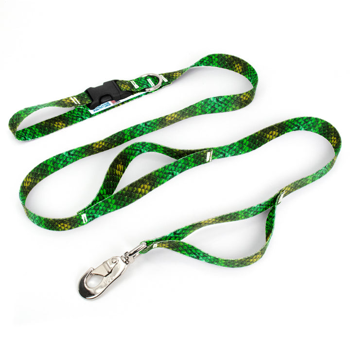 Mermaid Scales Green Fab Grab Leash - Made in USA