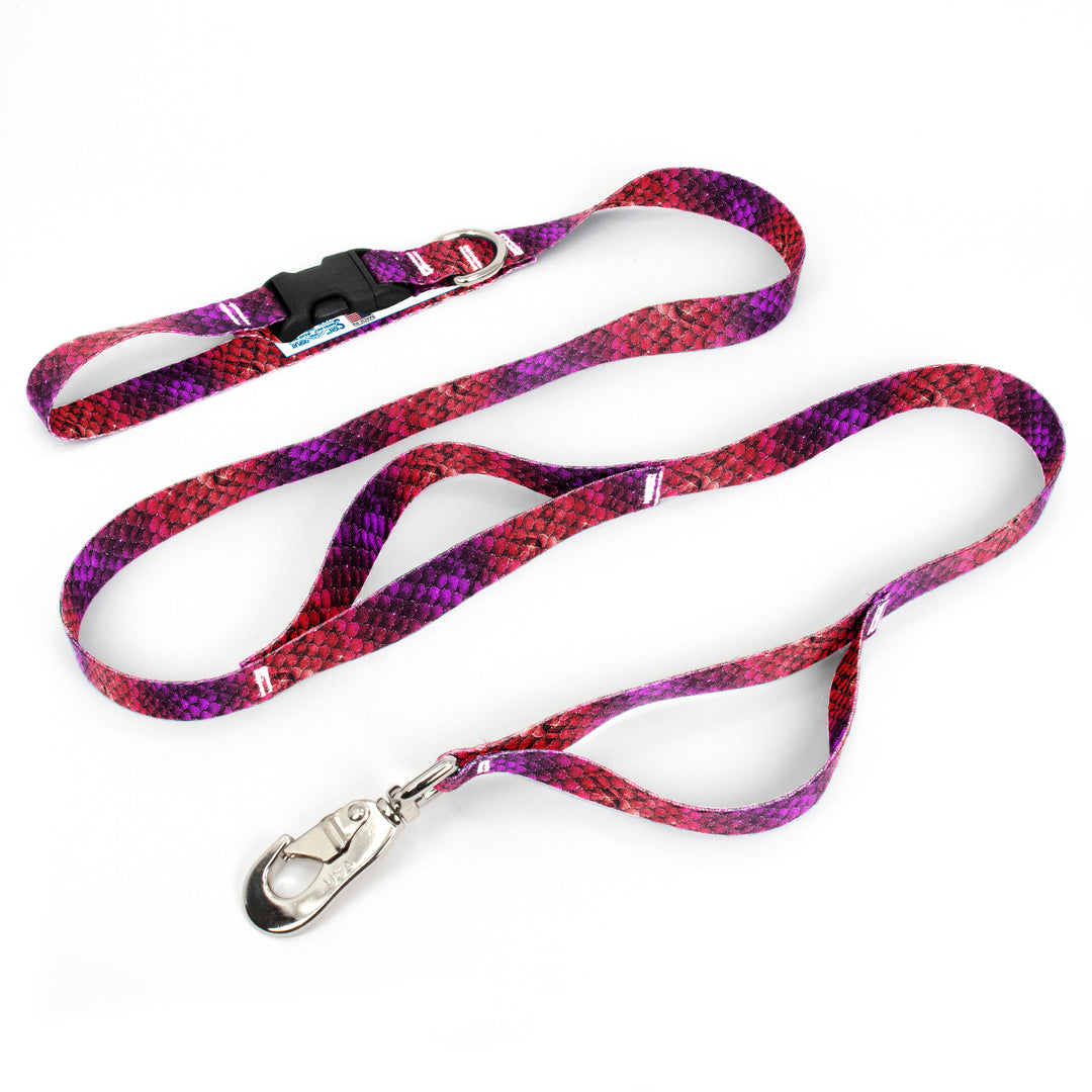 Mermaid Scales Pink Fab Grab Leash - Made in USA