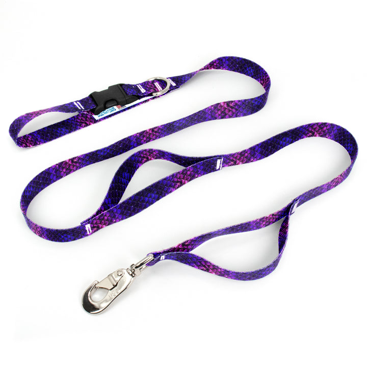 Mermaid Scales Purple Fab Grab Leash - Made in USA