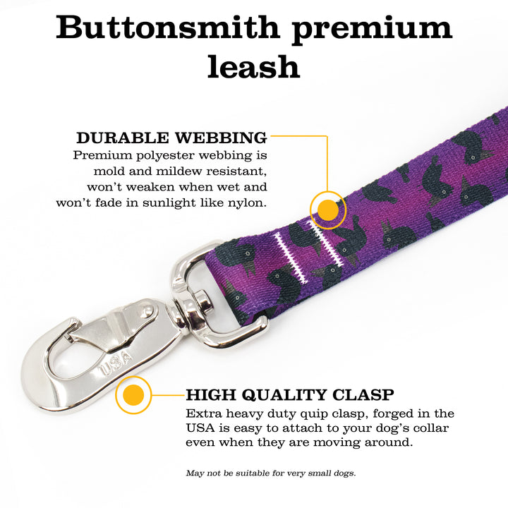 Purple Crows Fab Grab Leash - Made in USA