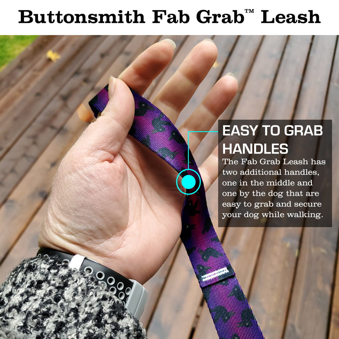 Purple Crows Fab Grab Leash - Made in USA