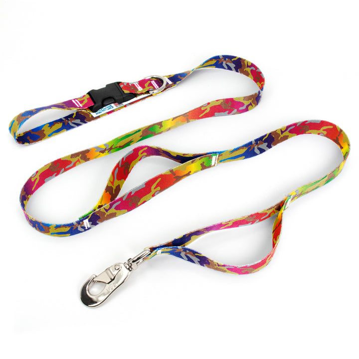 Rainbow Camo Fab Grab Leash - Made in USA