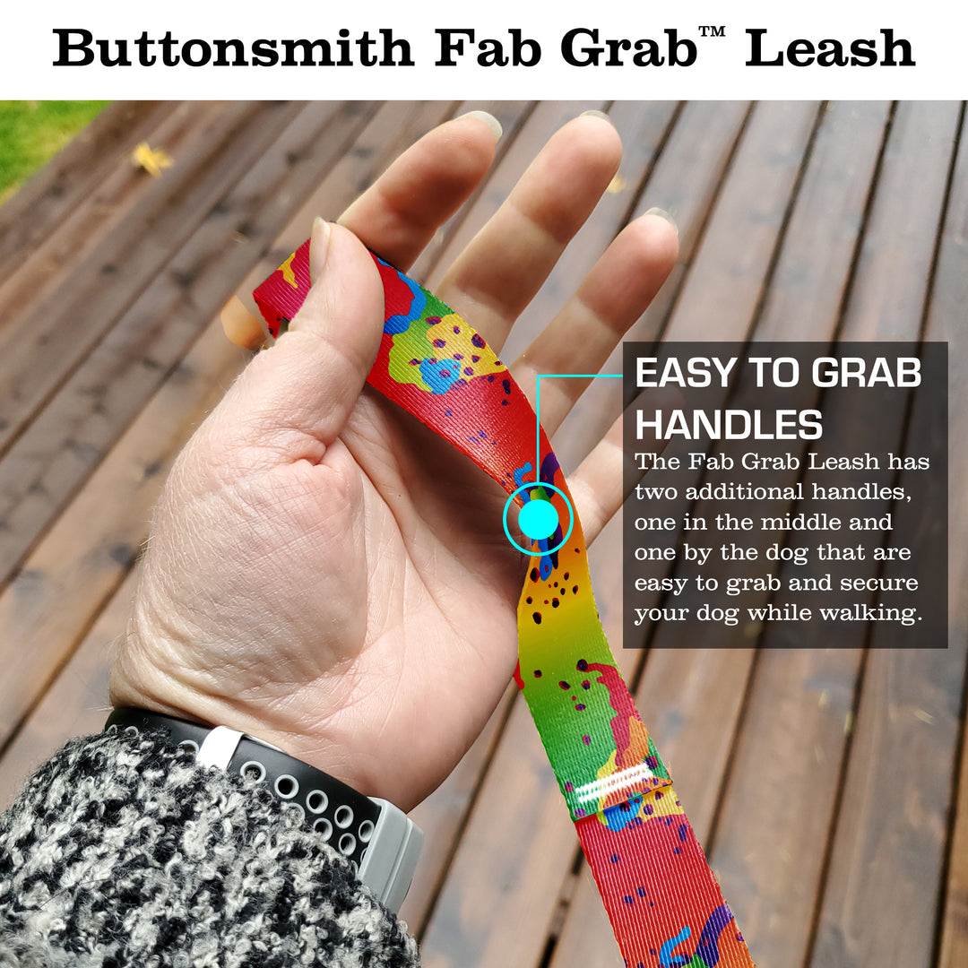 Rainbow Camo Chip Fab Grab Leash - Made in USA