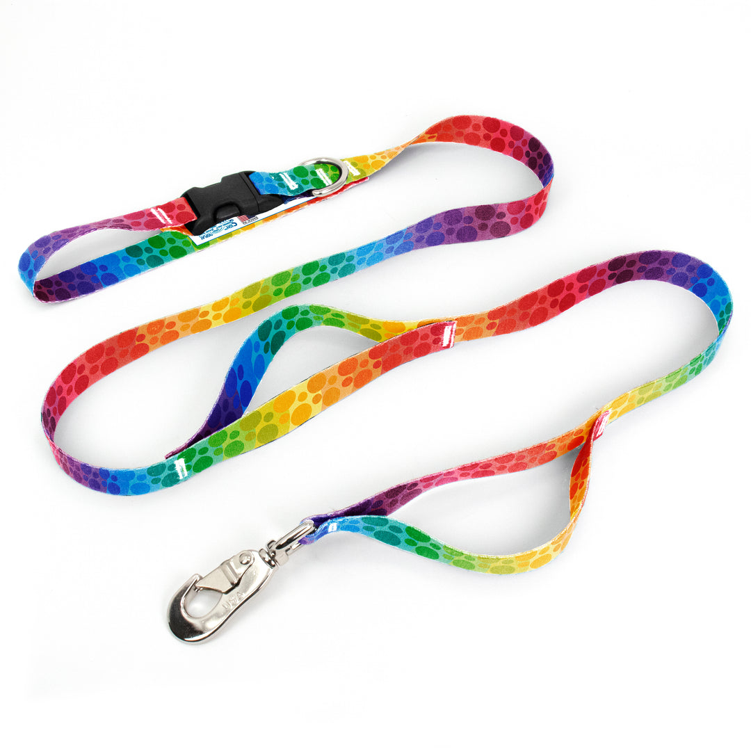 Rainbow Dots Fab Grab Leash - Made in USA