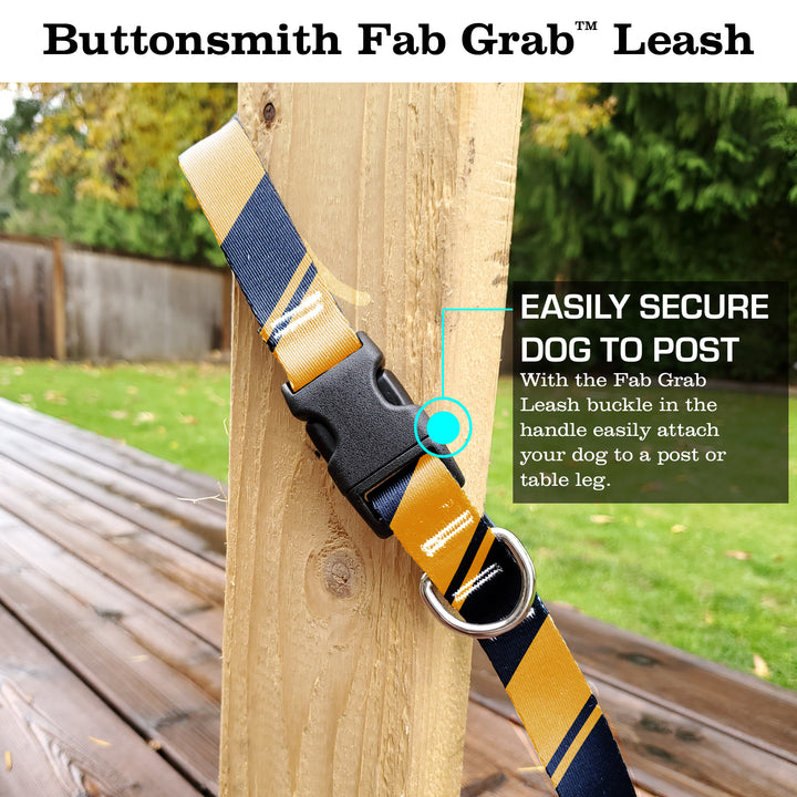 Sporty Black Yellow Fab Grab Leash - Made in USA