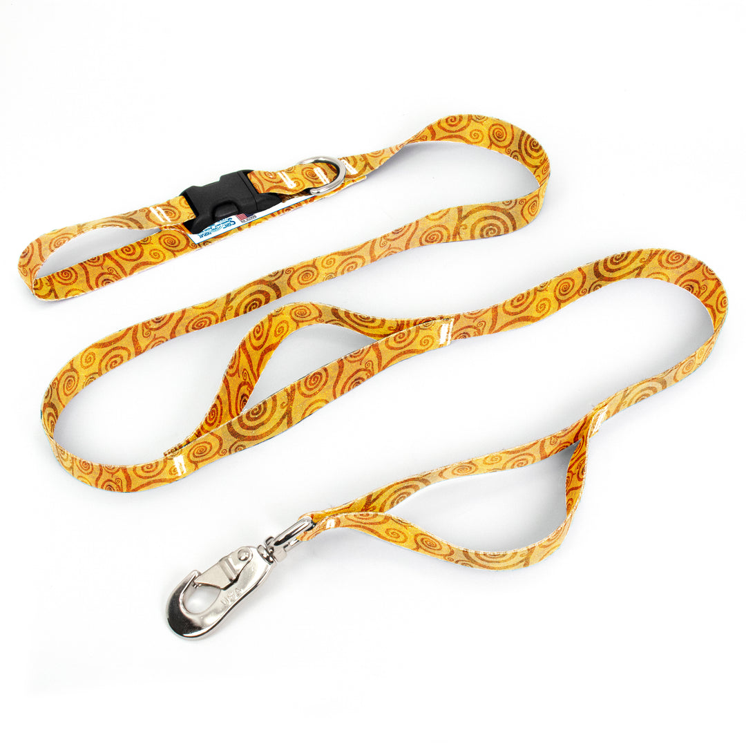 Swirls Citrine Fab Grab Leash - Made in USA