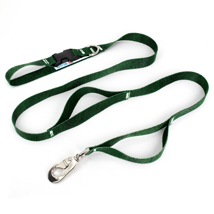 Swirls Emerald Fab Grab Leash - Made in USA