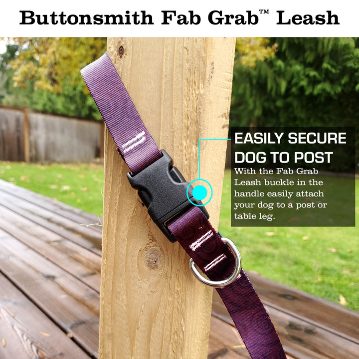 Swirls Garnet Fab Grab Leash - Made in USA