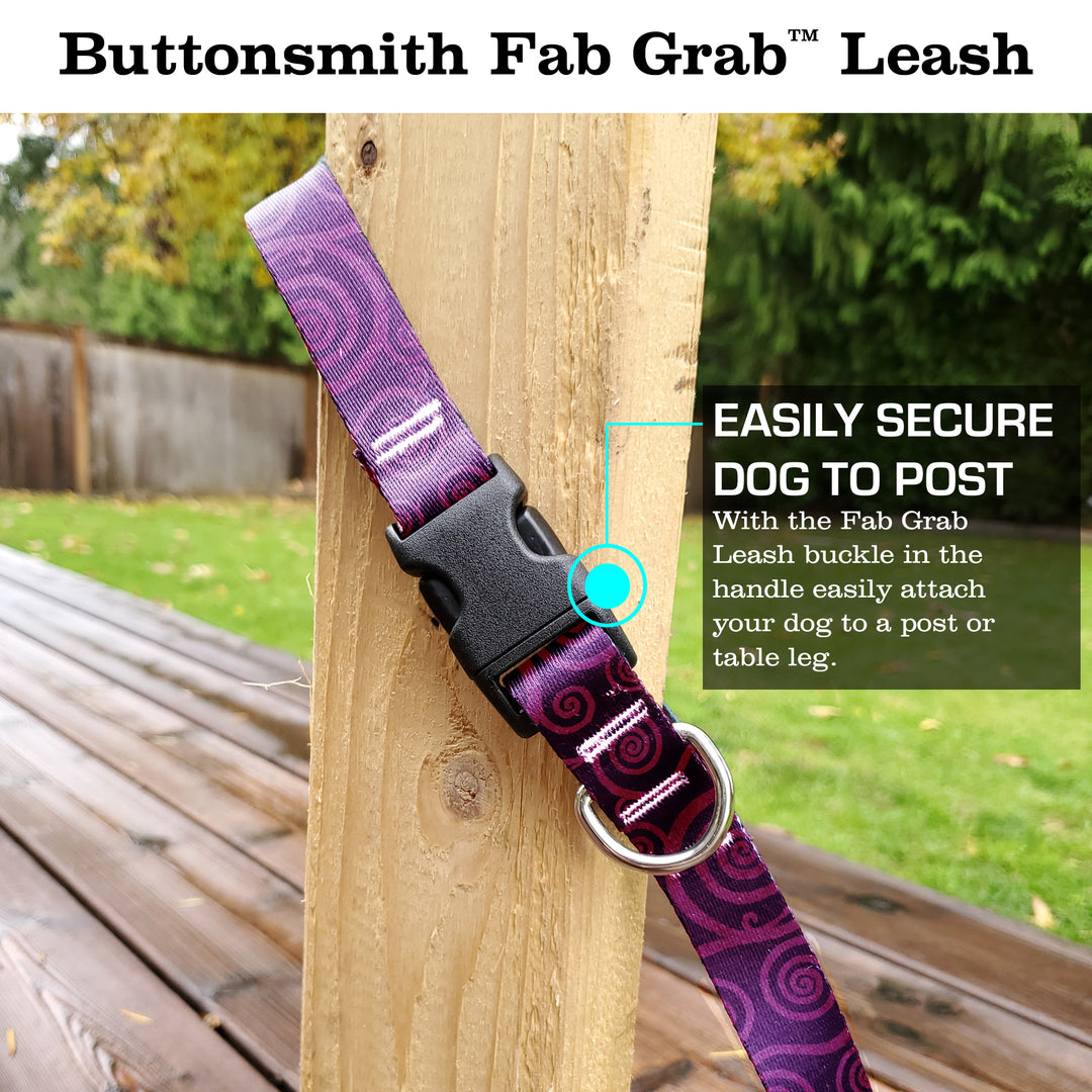 Swirls Ruby Fab Grab Leash - Made in USA