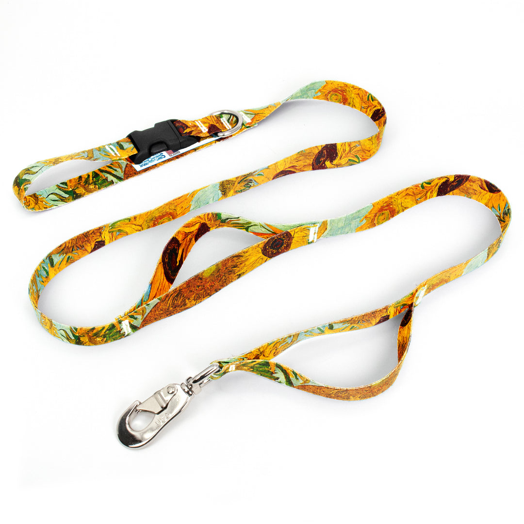 VanGogh Sunflowers Fab Grab Leash - Made in USA