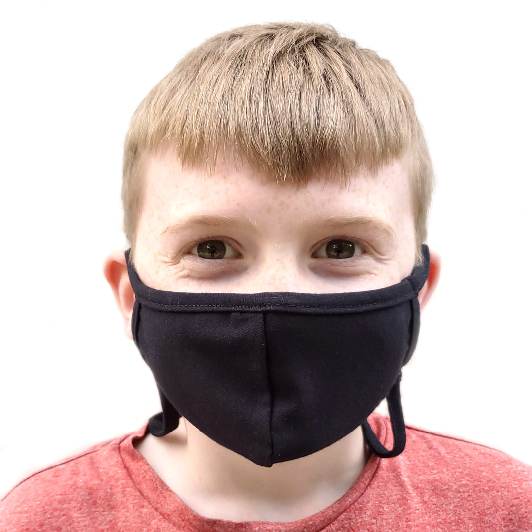 Cotton Adjustable Face Mask with Filter Pocket and Retaining Strap - Made in the USA - Buttonsmith Inc.