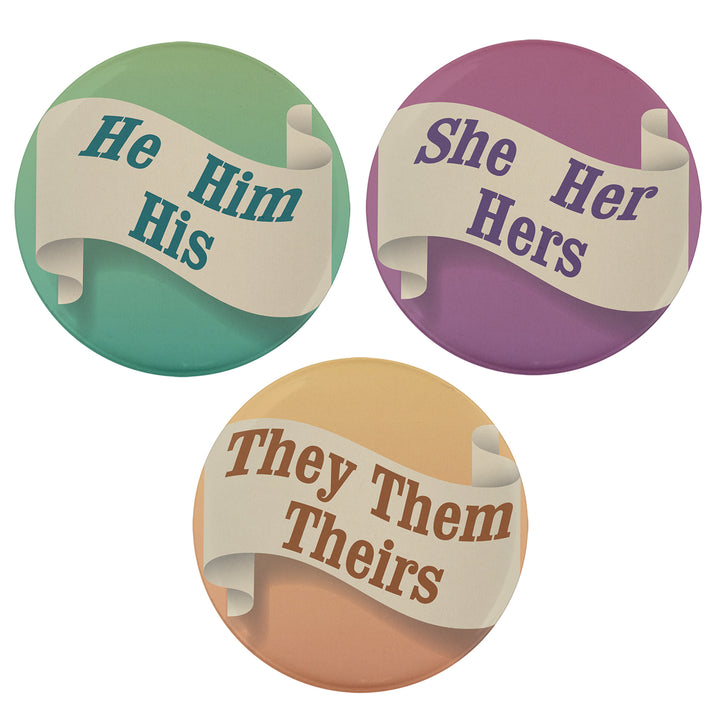 Banner 1.25" Pronoun Buttons