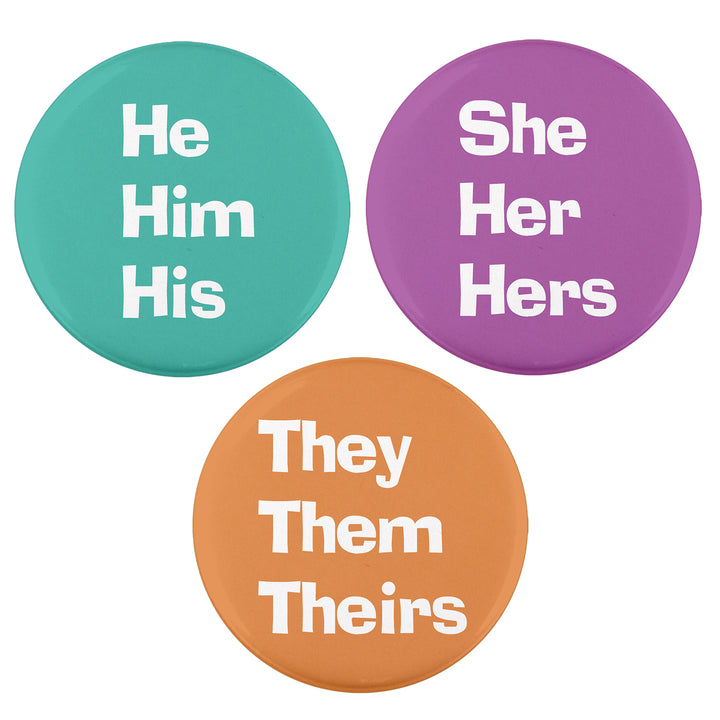 Casual 1.25" Pronoun Buttons