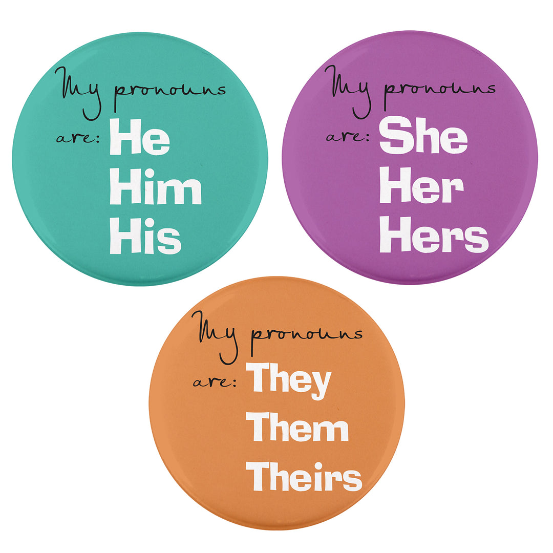 Casual 2.25" Pronoun Buttons