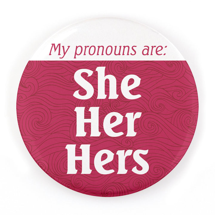 Waves 2.25" Pronoun Buttons