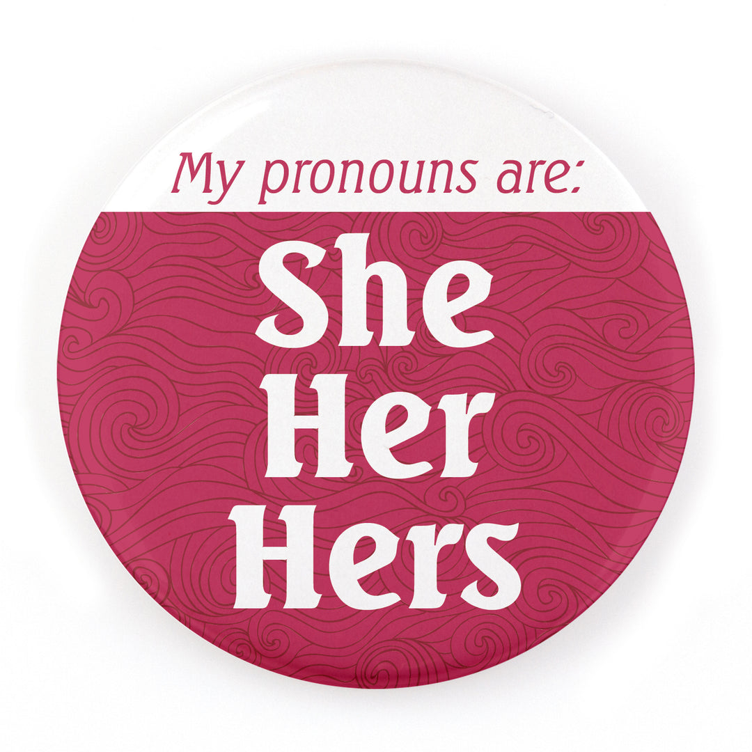 Waves 3" Pronoun Buttons