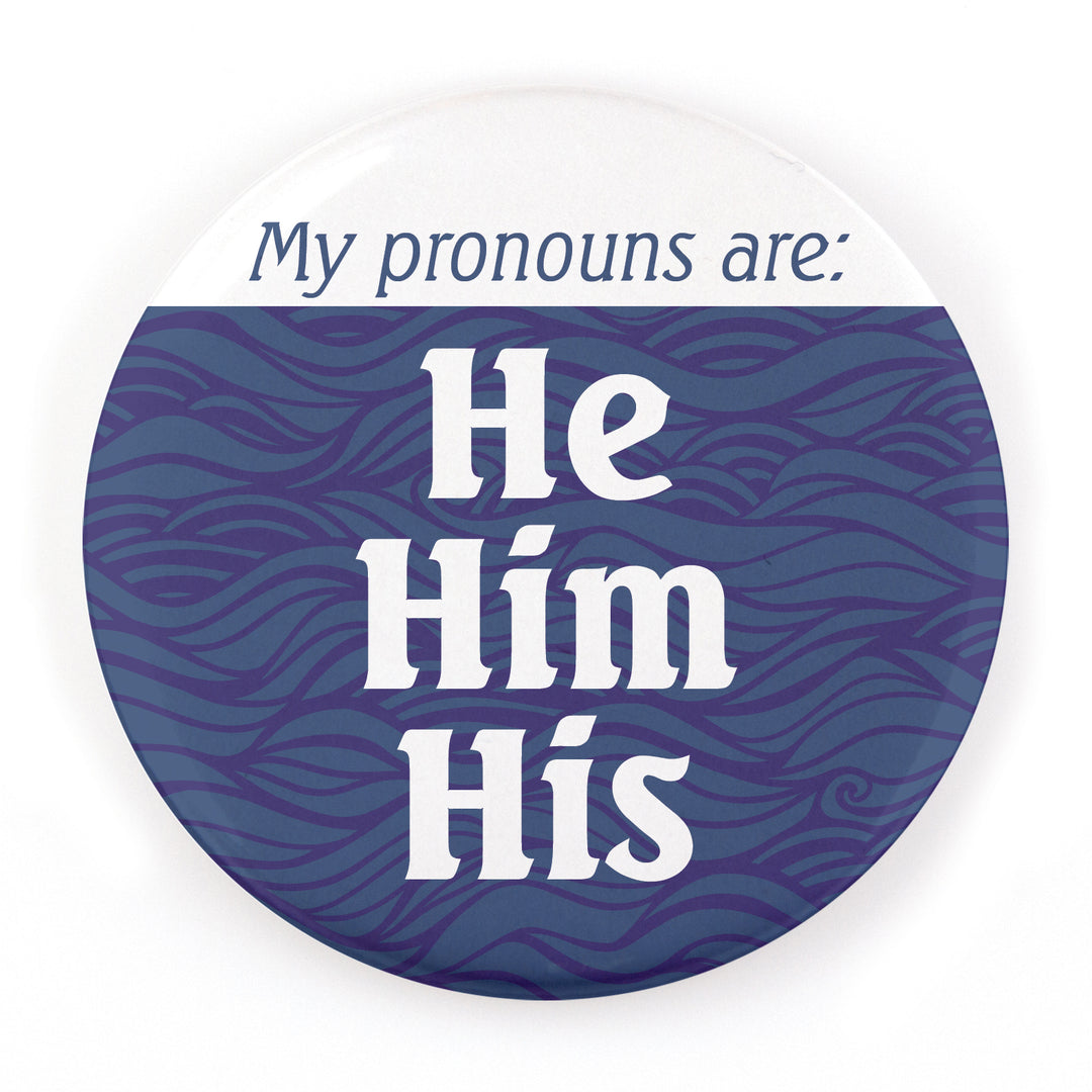 Waves 2.25" Pronoun Buttons