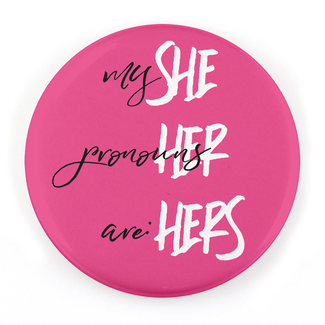 Handwritten 2.25" Pronoun Buttons