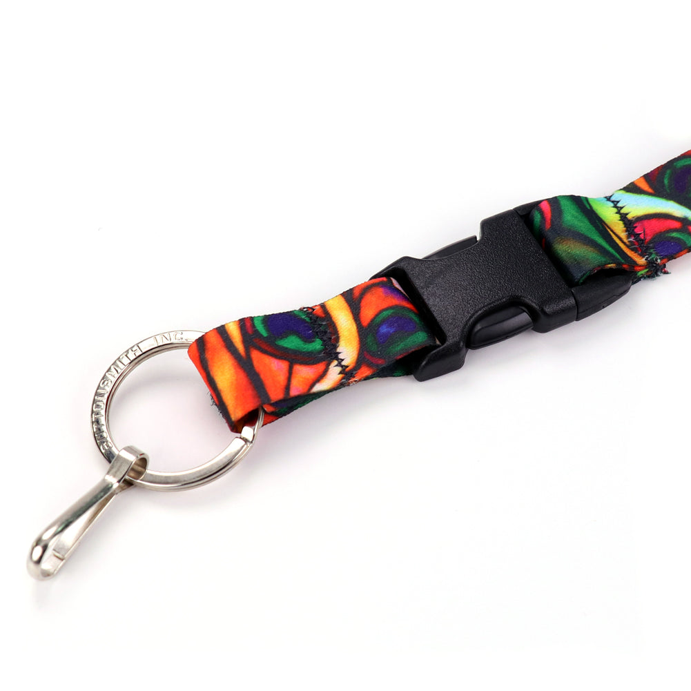 Buttonsmith Tiffany Peacock Breakaway Lanyard - Made in USA - Buttonsmith Inc.