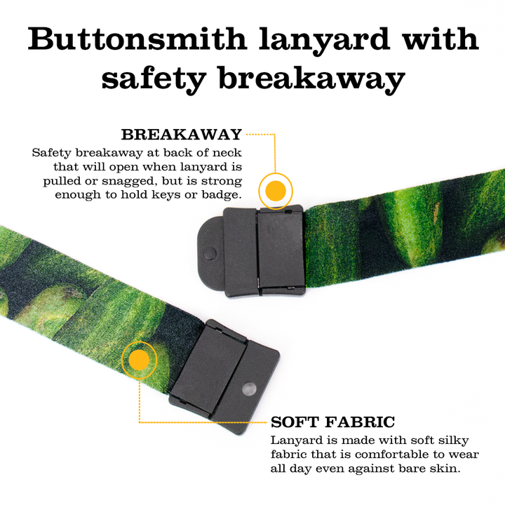 Pickles Breakaway Lanyard - with Buckle and Flat Ring - Made in the USA