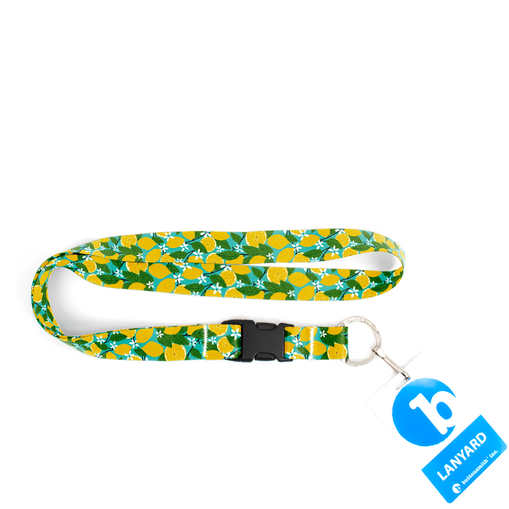 Lemon Grove Premium Lanyard - with Buckle and Flat Ring - Made in the USA