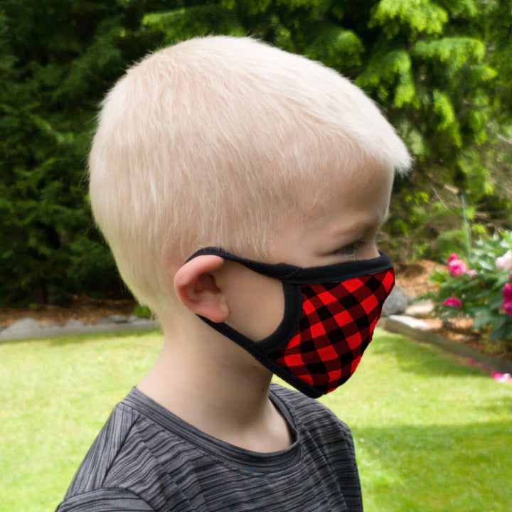 Buttonsmith Buffalo Youth Adjustable Face Mask with Filter Pocket - Made in the USA - Buttonsmith Inc.