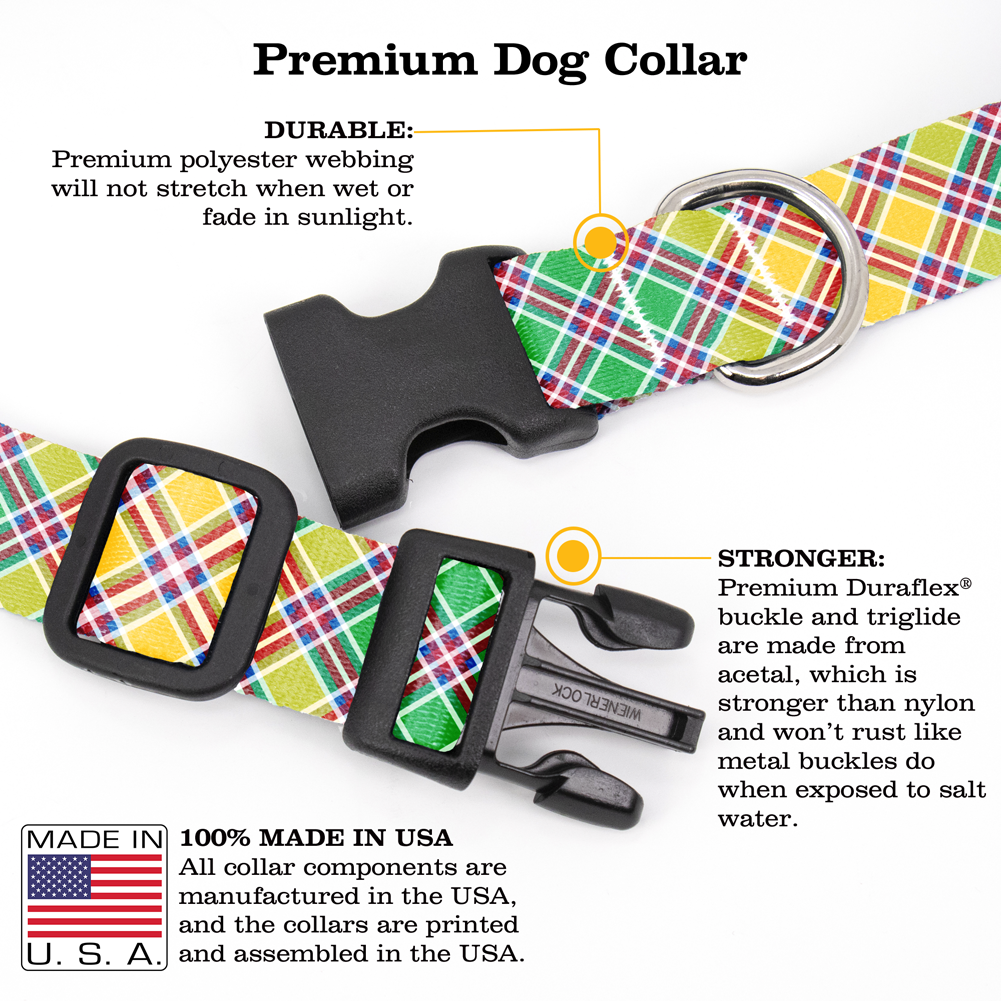 Jacobite Plaid Dog Collar - Made in USA