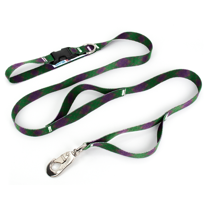 Tyneside Purple Plaid Fab Grab Leash - Made in USA