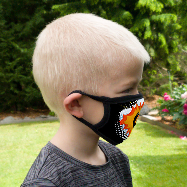 Buttonsmith F-Bomb Child Face Mask with Filter Pocket - Made in the USA - Buttonsmith Inc.