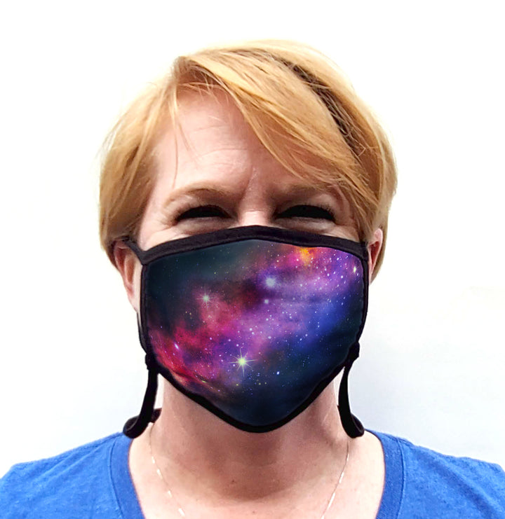 Buttonsmith Milky Way Adult Adjustable Face Mask with Filter Pocket - Made in the USA - Buttonsmith Inc.