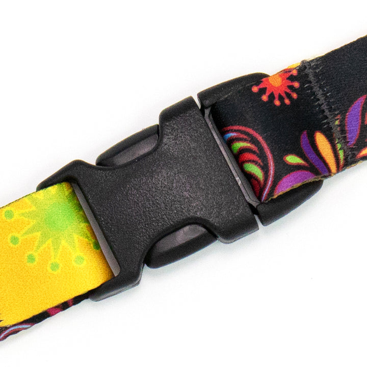 Buttonsmith Bright Floral Breakaway Lanyard - Made in USA - Buttonsmith Inc.