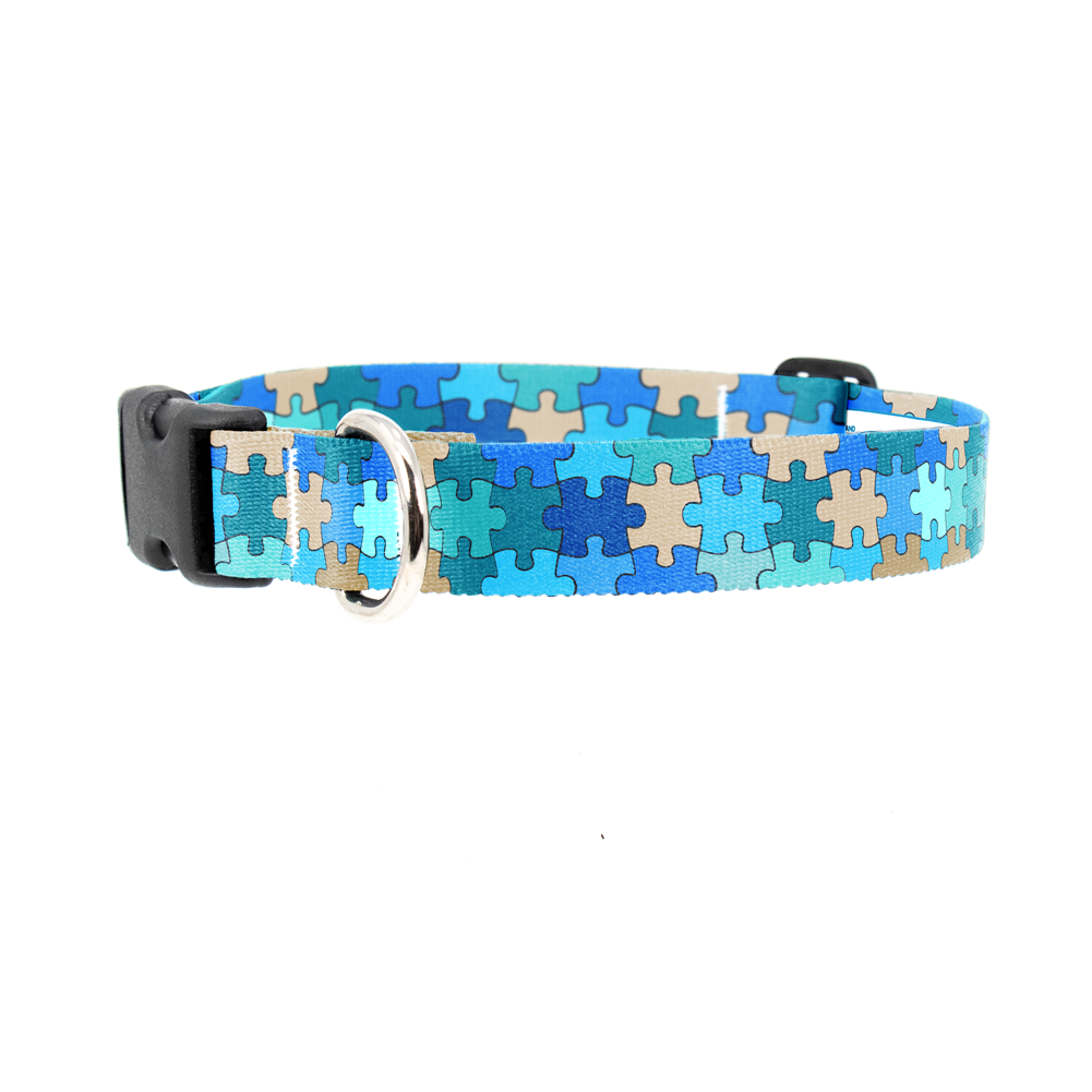 Beach Puzzle Dog Collar - Made in USA